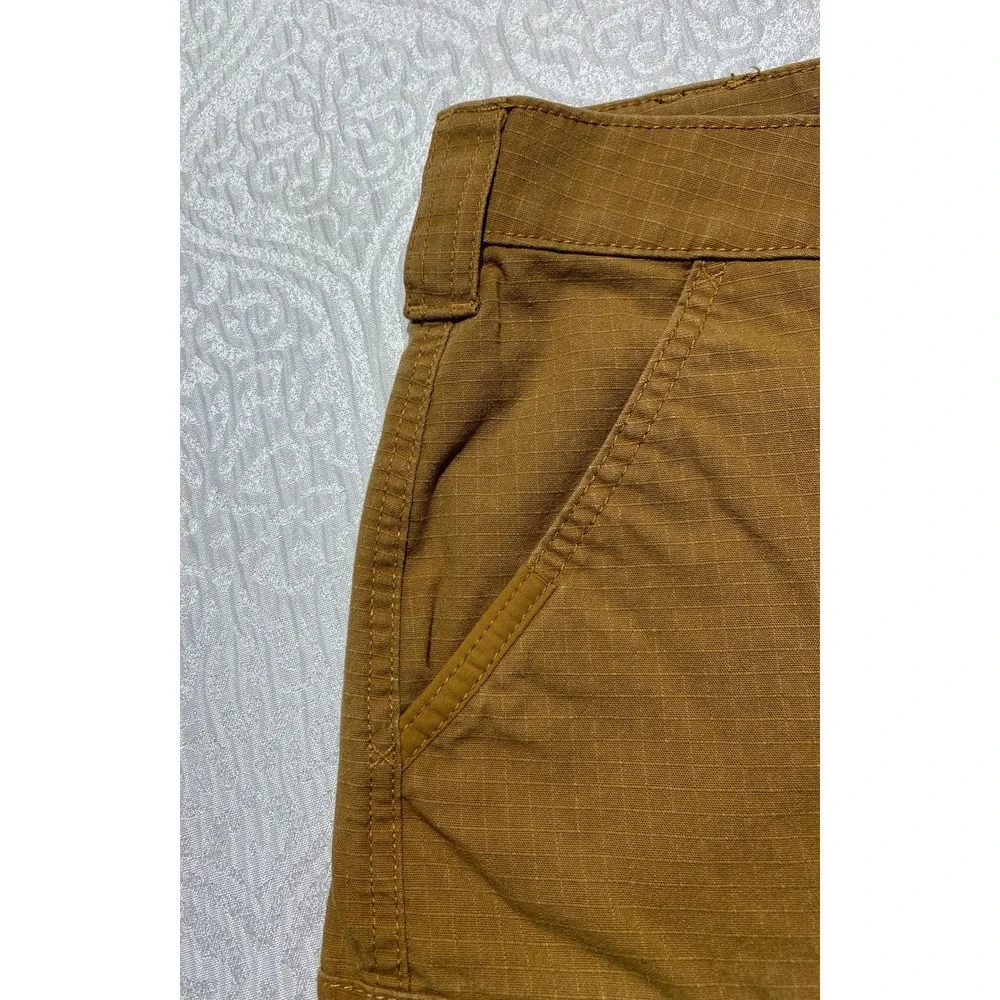 Lincoln‎ Outfitters Workwear Mens Brown Ripstop Cargo Shorts Size 34